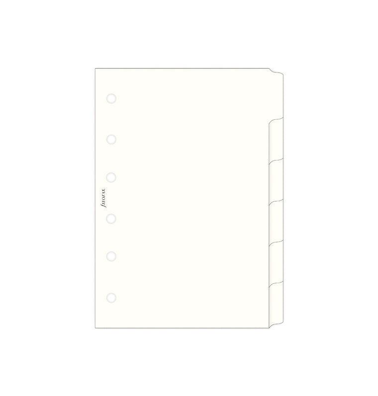 Filofax Cotton Cream Dividers for Pocket Organizers