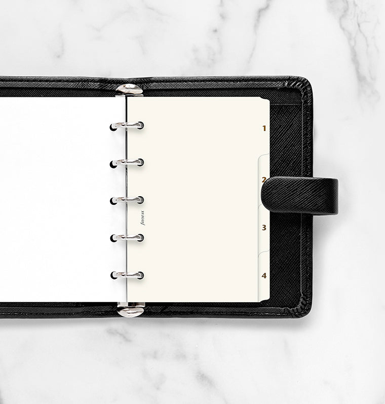 Filofax Cotton Cream Dividers for Mini Organizers
