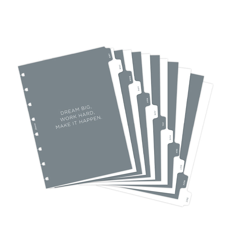 Minimal Monthly A5 Notebook Dividers  132973
