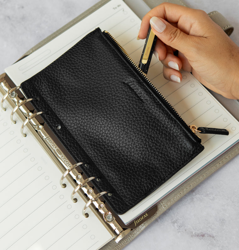 133009, Leather Zipper Pouch, Filofax