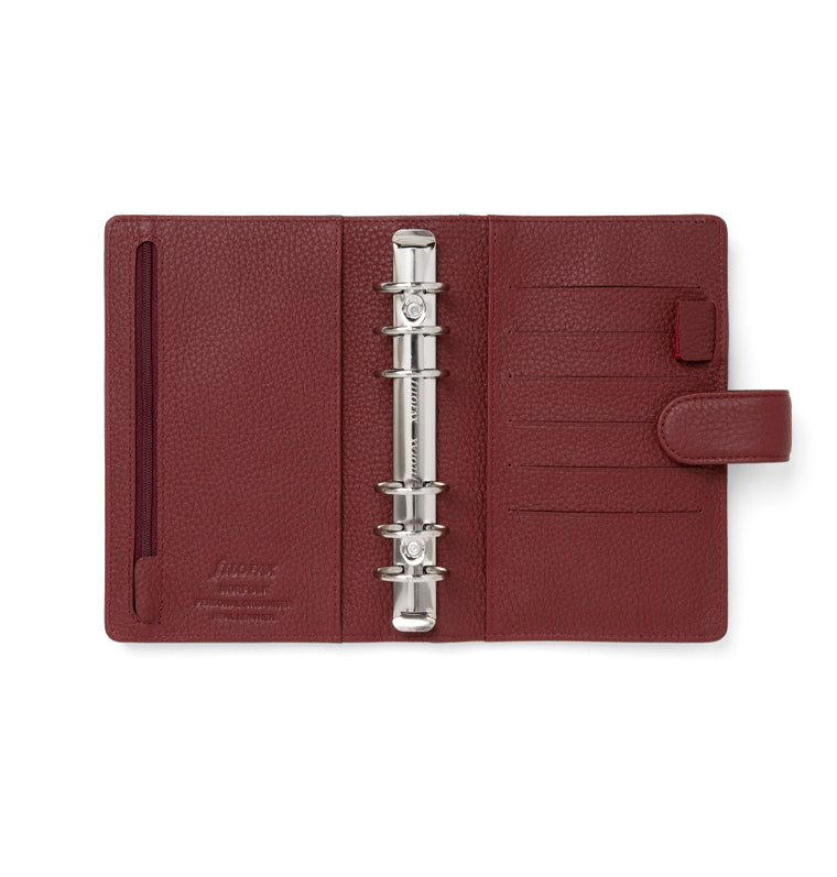 Norfolk Personal Leather Organizer in Currant