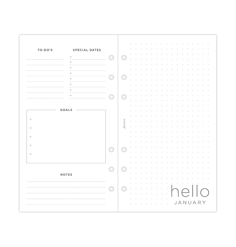 Minimal Week On Two Pages Diary - Personal 2025 Multilanguage - 25-68490