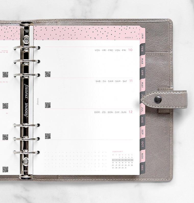 Confetti Week On Two Pages Diary - A5 2025 Multilanguage - 25-68591