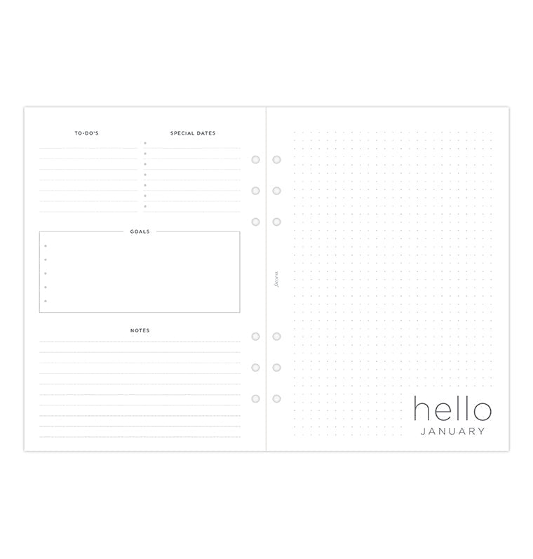 Minimal Week On Two Pages Vertical Diary - A5 2025 Multilanguage - 25-68593