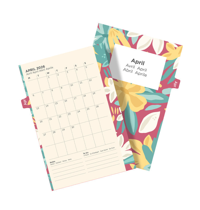 Floral Illustrated Diary Refill Refill Pack - Pocket 2026 Multilanguage Filofax 26-6321