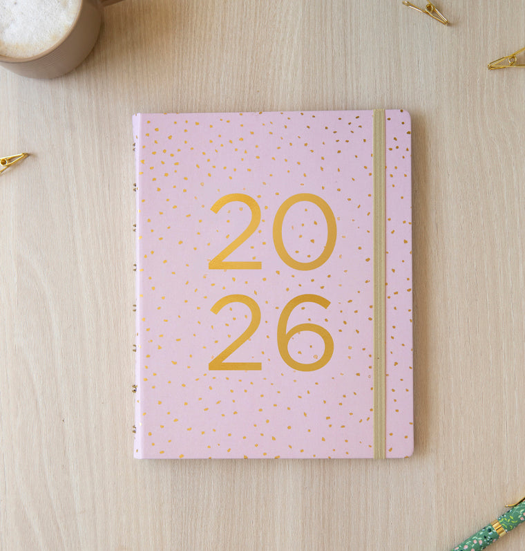 26-68298, Confetti A5 Planner Rose Quartz 2026