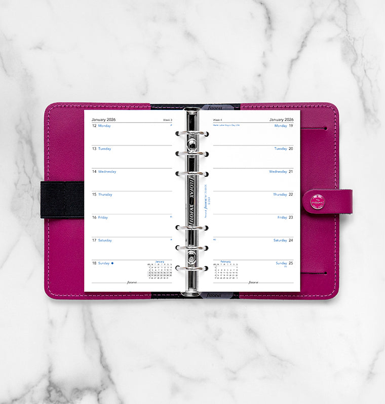 Week On One Page Diary Refill - Personal 2026 English Filofax 26-68426
