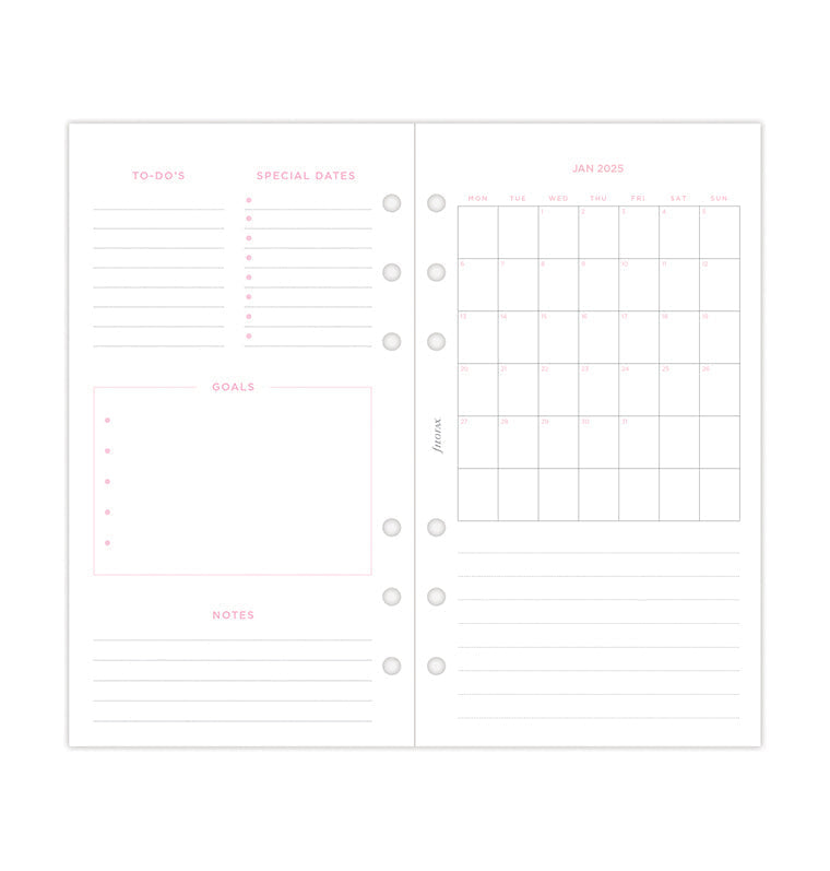 Confetti Week to View Diary Refill - Personal 2026 Multilanguage Filofax 26-68491