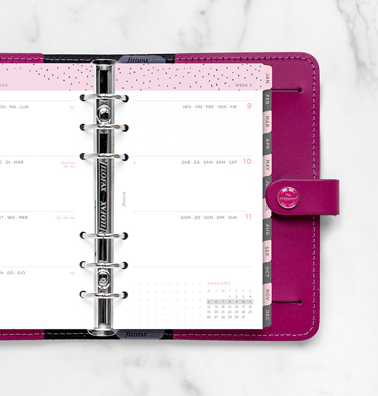Confetti Week to View Diary Refill - Personal 2026 Multilanguage Filofax 26-68491