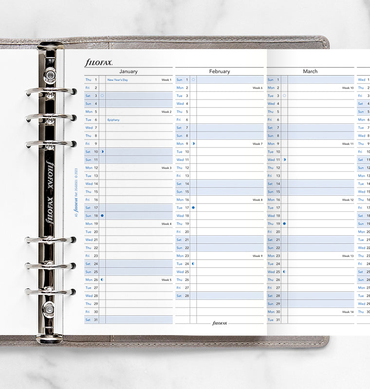 Vertical Year Planner - A5 2026 English - 26-68501