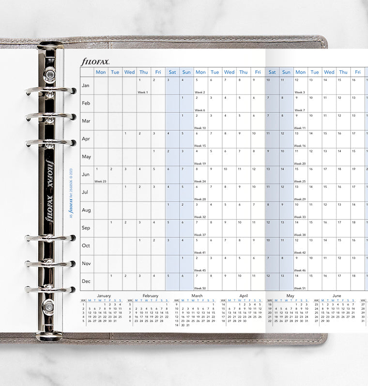 Filofax Personal Vertical Year Planner 2025 - View #3