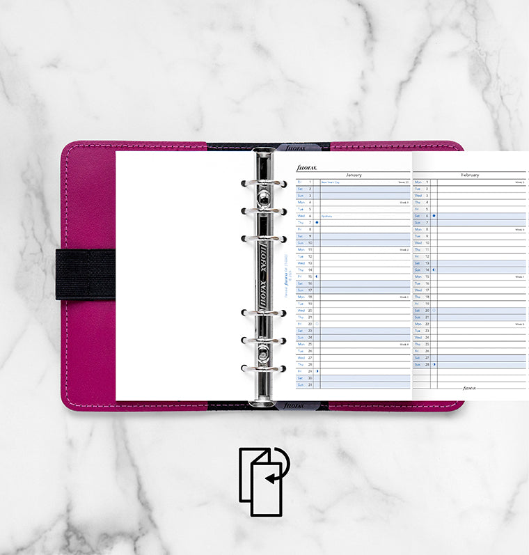 Vertical Year Planner - Personal 2027 English Filofax 27-68402