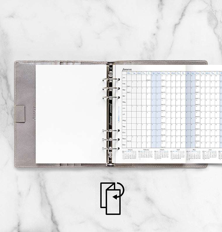 Horizontal Year Planner - A5 2027 English Filofax 27-68506