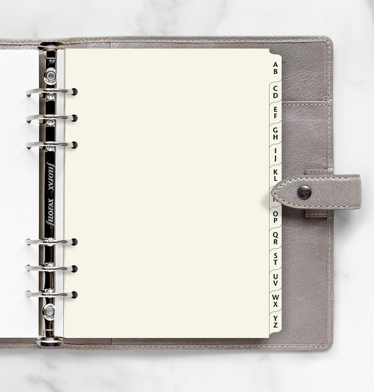 Filofax Cotton Cream A-Z Dividers for A5 Organizers