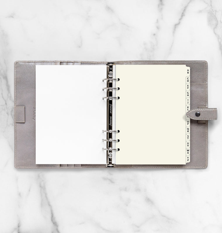 Filofax Cotton Cream A-Z Dividers for A5 Organizers