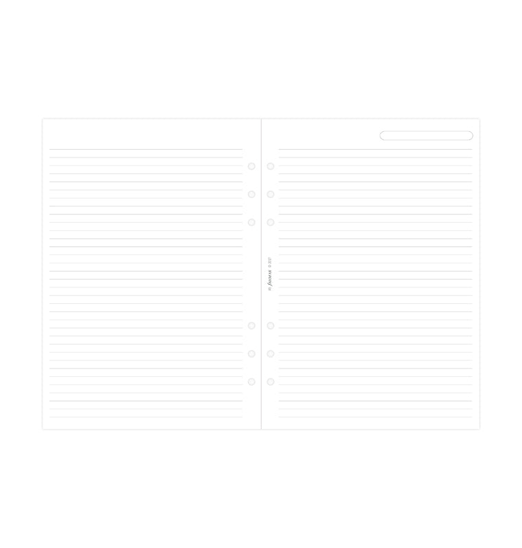 White Ruled Notepaper Refill - A5