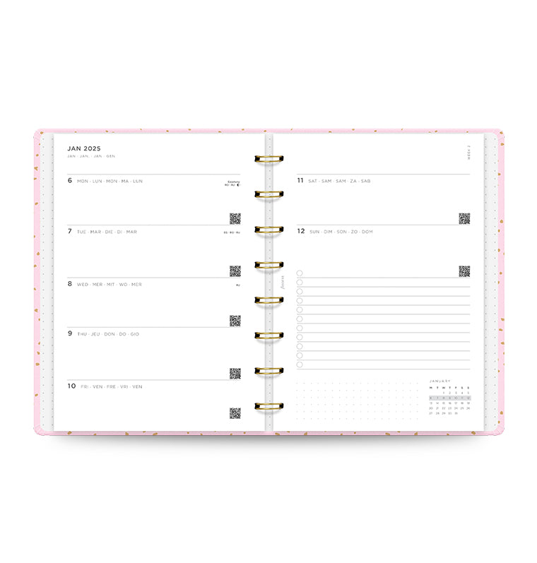 Confetti A5 Planner Rose Quartz 2025