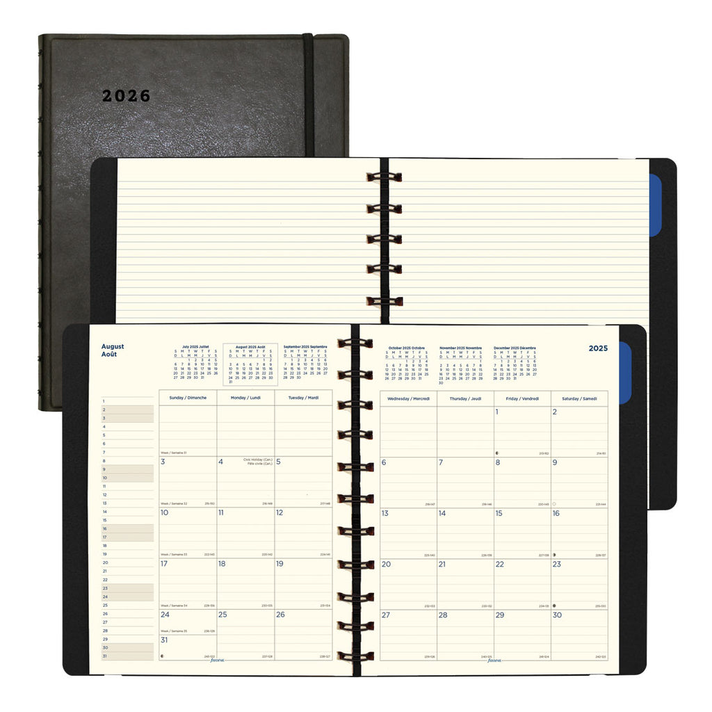 Filofax Monthly Planner - Letter Black 2026 26-1811001