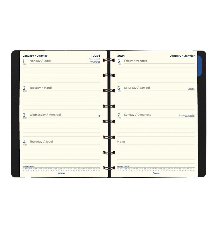 Filofax Weekly Planner - A5 - 2024 Black 24-1851401
