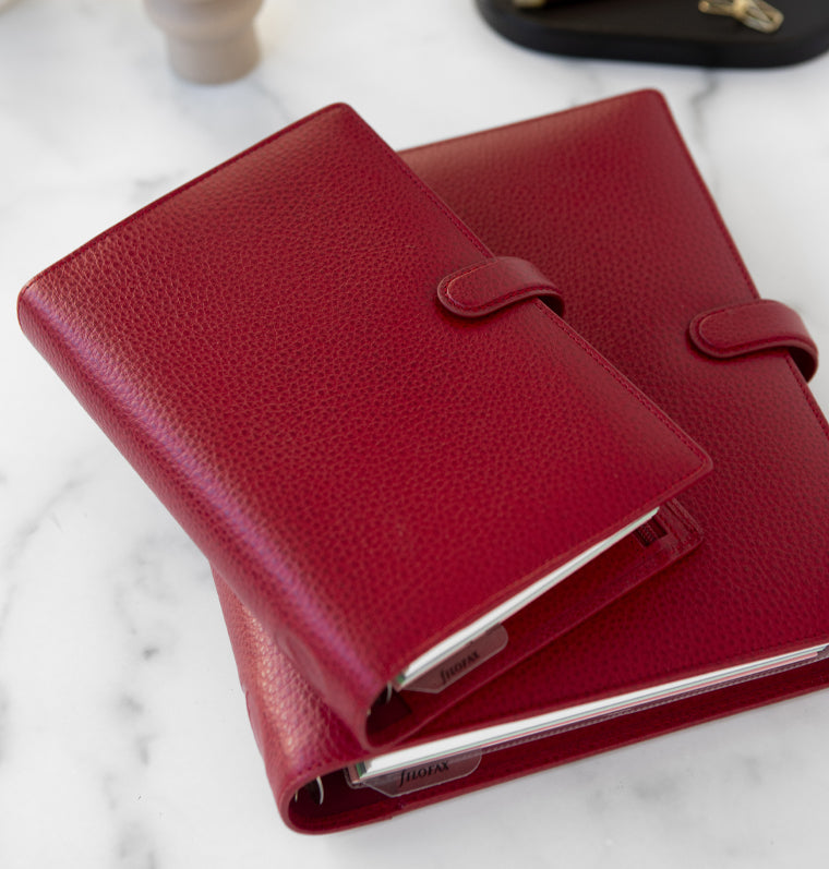 Finsbury Personal Leather Organizer in Scarlet Red UD-022395