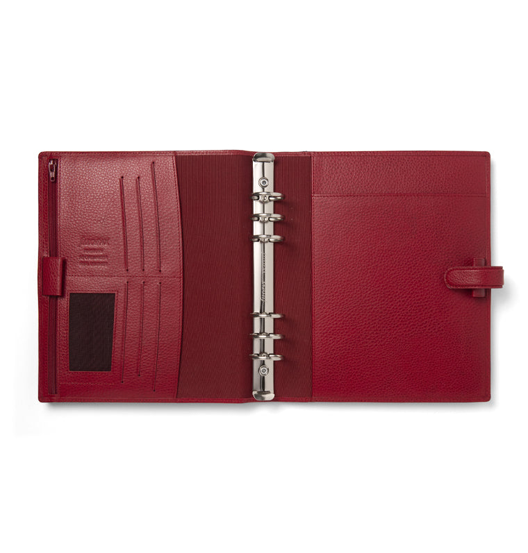 Finsbury A5 Leather Organizer in Scarlet UD-022394