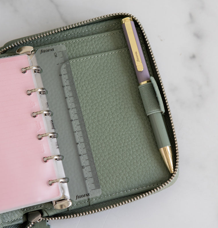 Norfolk Pocket Compact Zip Organizer Sage