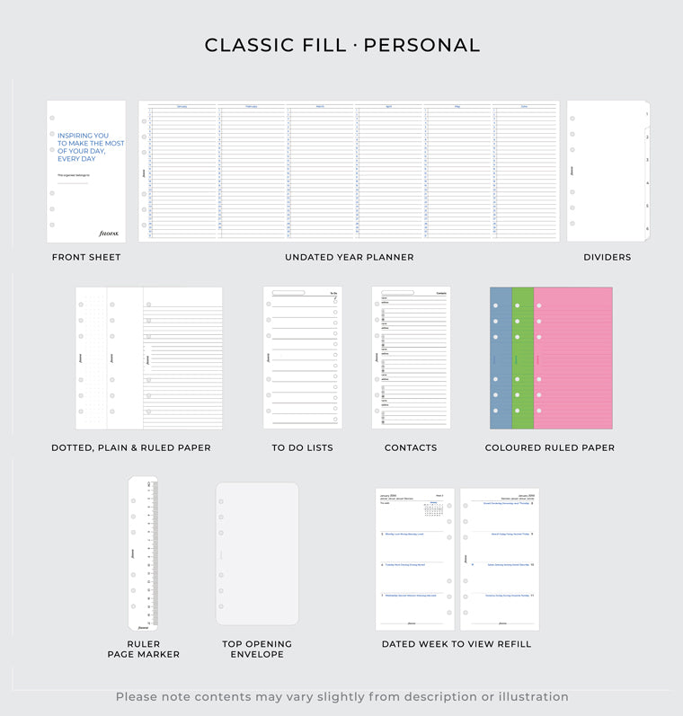 Filofax Classic Fill - Personal