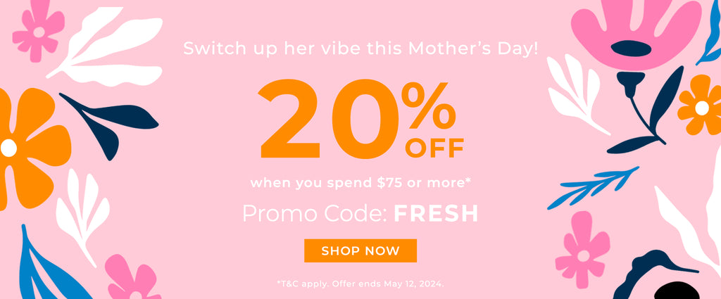 20% off when you spend $75 or more with promo code: FRESH*