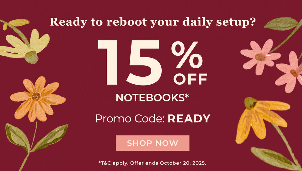 15% Off Notebooks with code READY