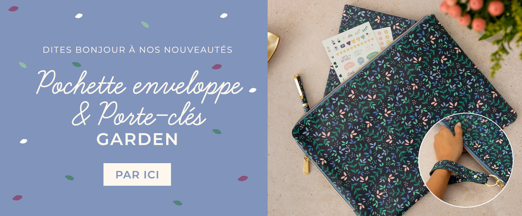 Nouveautés: Pochette enveloppe & Porte-clés  Garden