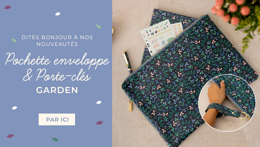 Nouveautés: Pochette enveloppe & Porte-clés  Garden