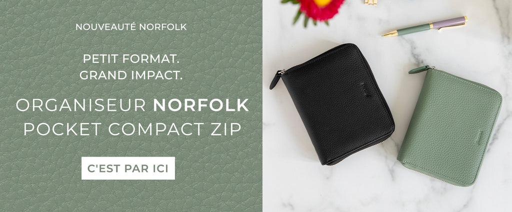Nouveau: Organiseur Norfolk Pocket Compact Zip