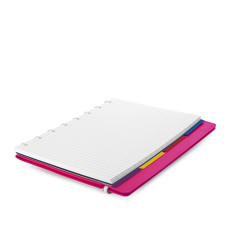 Filofax Notebook Folio, A4 Size, The Original Collection, 12.5" X 8.875", Fluoro Pink (B829949