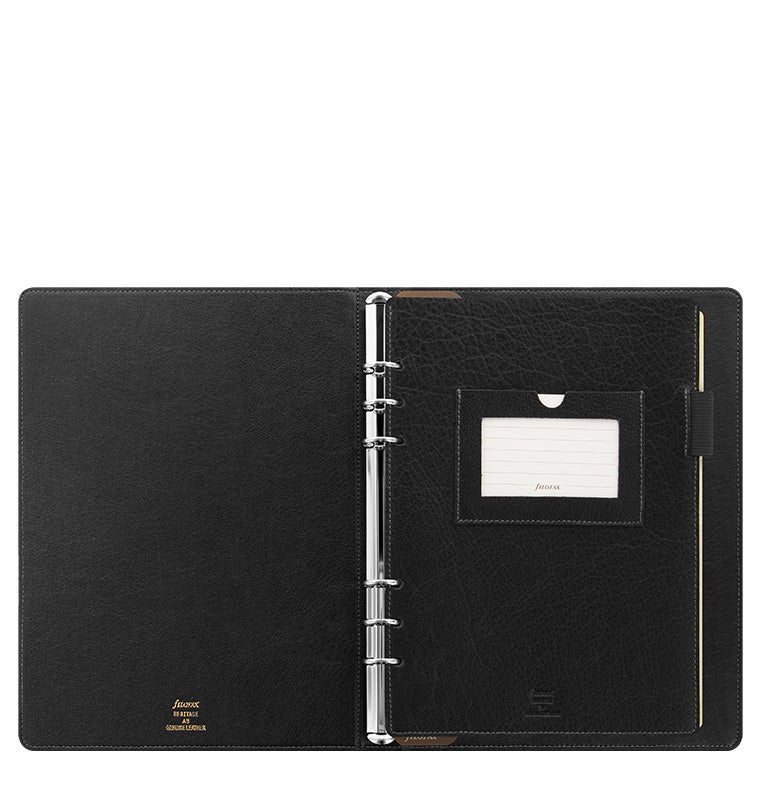 Heritage A5 Compact Leather Organizer Black