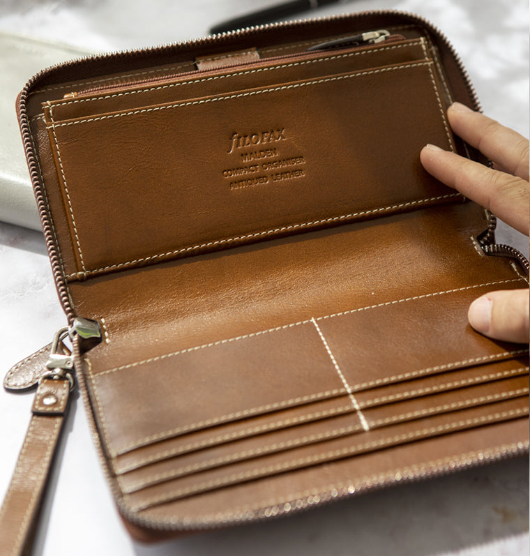 Malden Leather Organizer - Personal Compact Zip | Filofax – Filofax CA