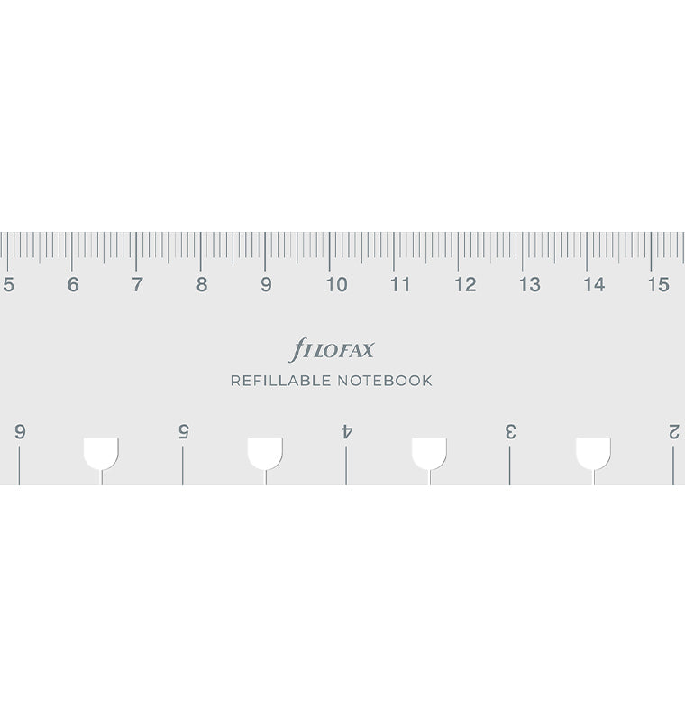 Filofax Refillable Notebook Ruler Page Marker Transparent - A5