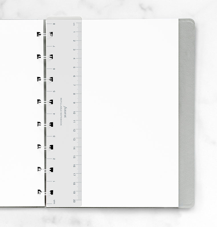 Filofax Refillable Notebook Ruler Page Marker Transparent - A5