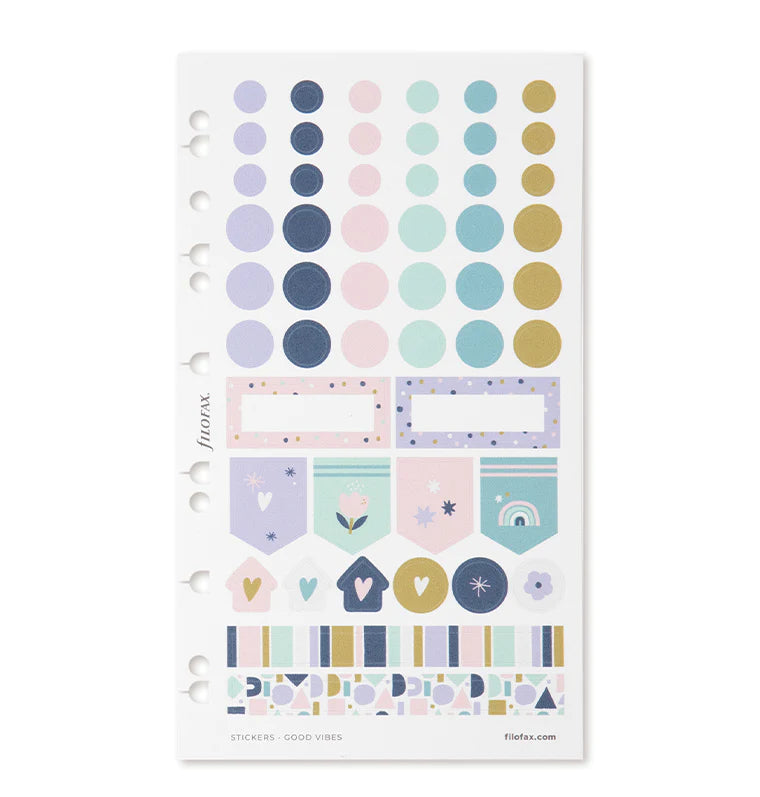Good Vibes Stickers for Filofax Organizers and Refillable Notebooks