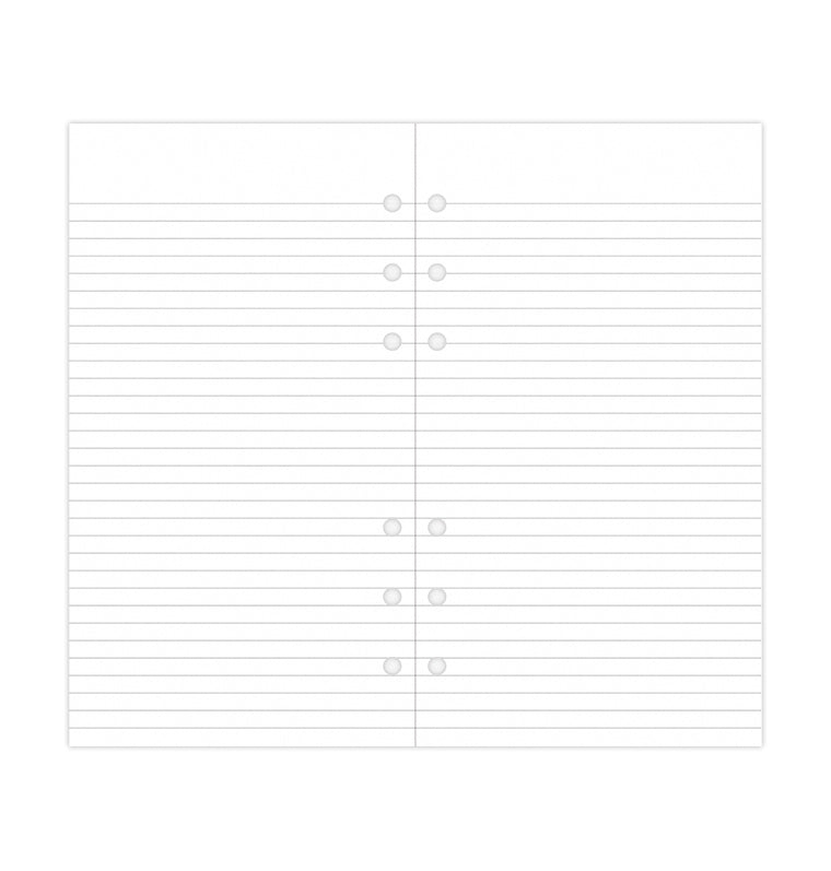 Filofax Ruled White Notepaper Refill – 100 Sheets For Personal & Compact Planners, Organizer Paper