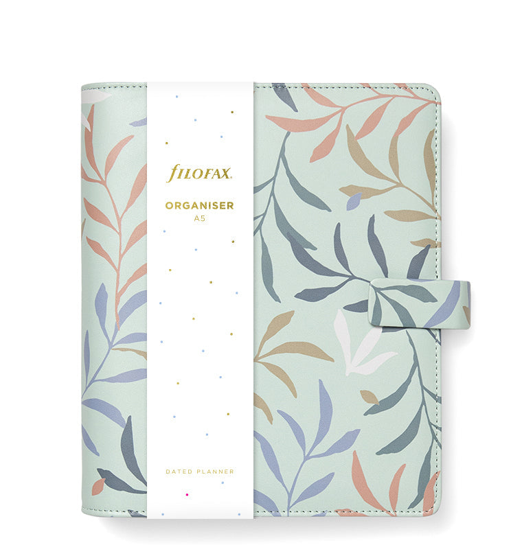 Botanical A5 Organizer in Mint in Packaging
