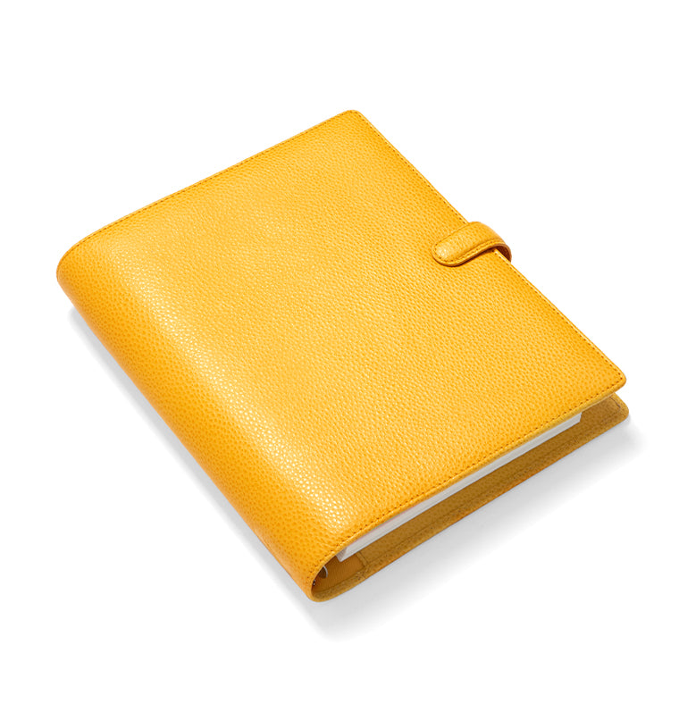 Finsbury A5 Organizer in Yellow Mustard Leather