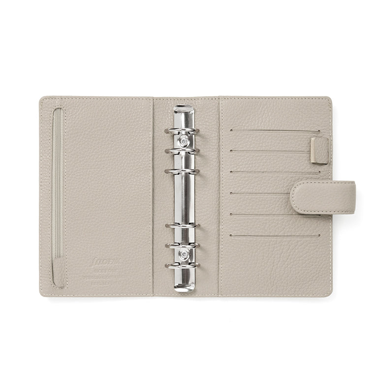 Norfolk Personal Leather Organizer in Taupe Beige