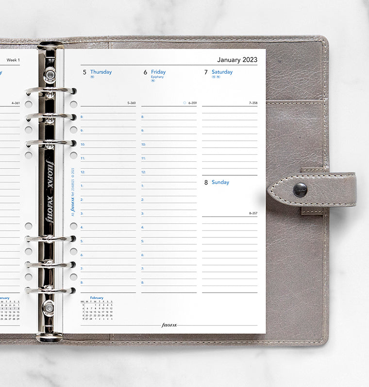 Week On Two Pages Diary With Appointments - A5 Multifit 2023 English