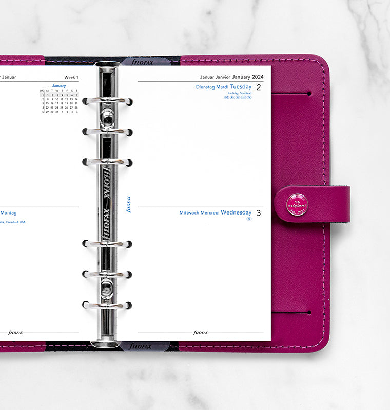 Two Days On One Page Diary - Personal 2024 Multilanguage - Filofax