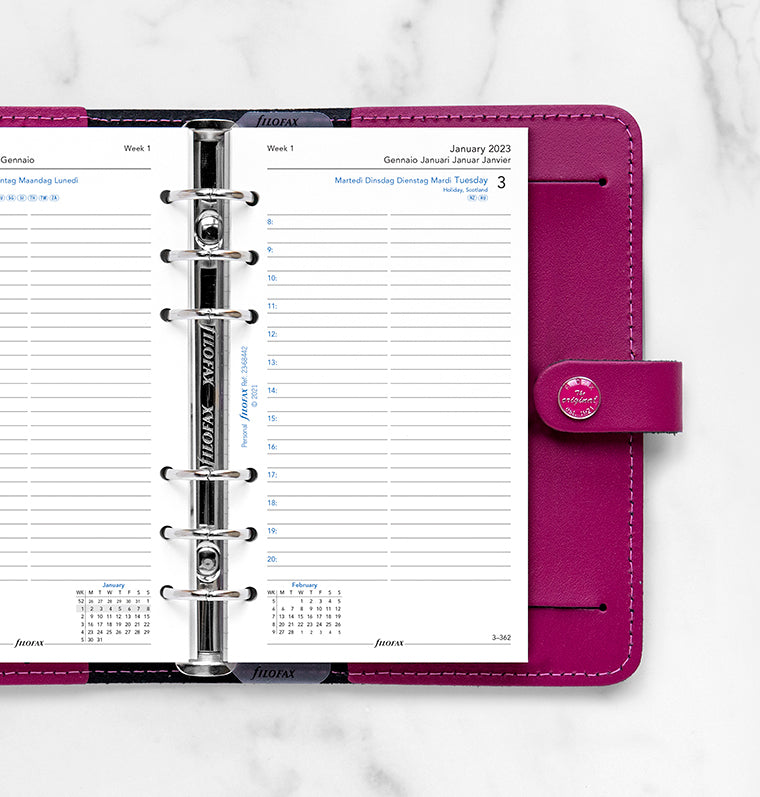 One Day On A Page Diary With Appointments - Personal 2024 Multilanguage
