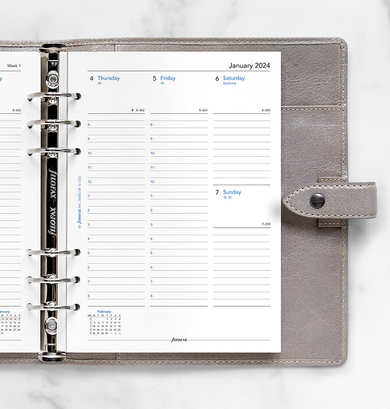 Week On Two Pages Diary With Appointments - A5 2024 English - Filofax
