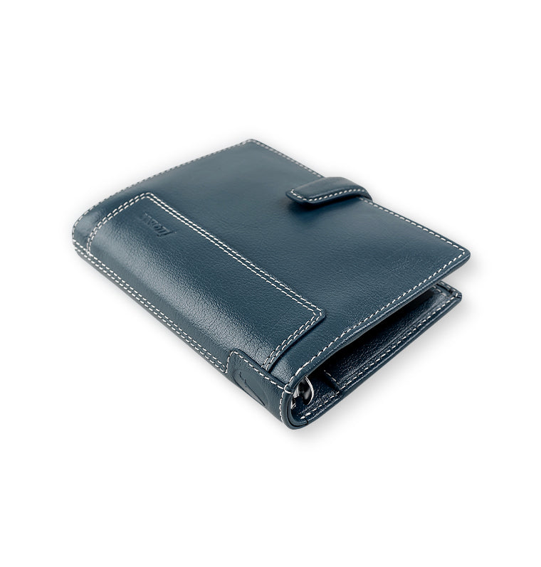 Holborn Pocket Organizer Blue Leather Iso View