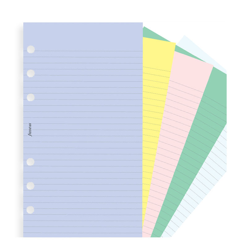 Assorted Coloured Notepaper, Plain And Ruled Value Pack Refill - Personal