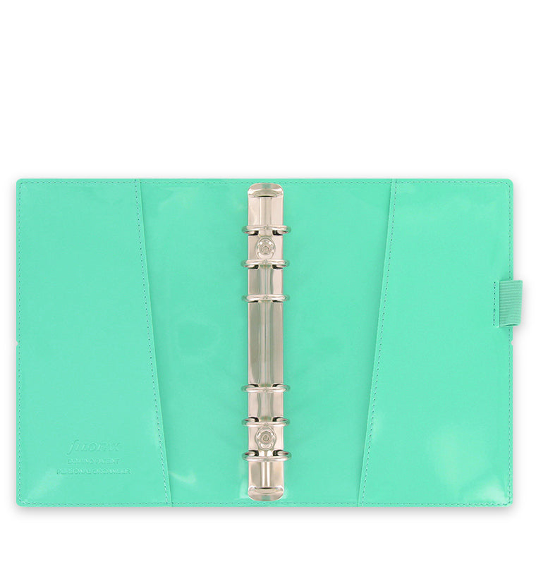 Domino Patent Personal Organizer Turquoise Inside