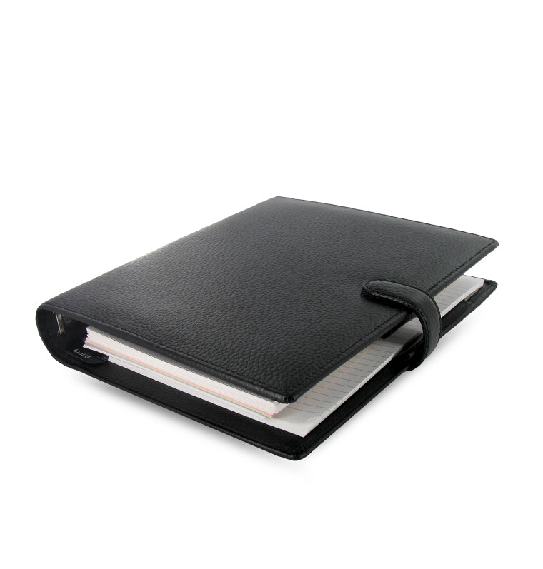 Finsbury A5 Organizer Black Leather Iso View